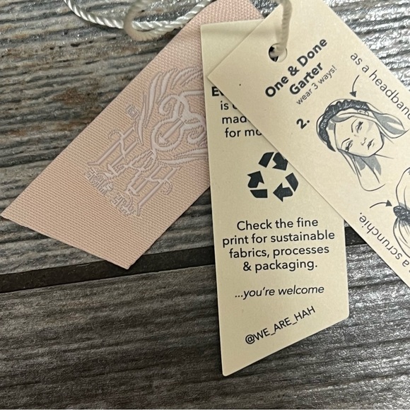 HAH X Free People One and Done Garter Emerald Green Headband Hair Tie Srunchie - Picture 5 of 7